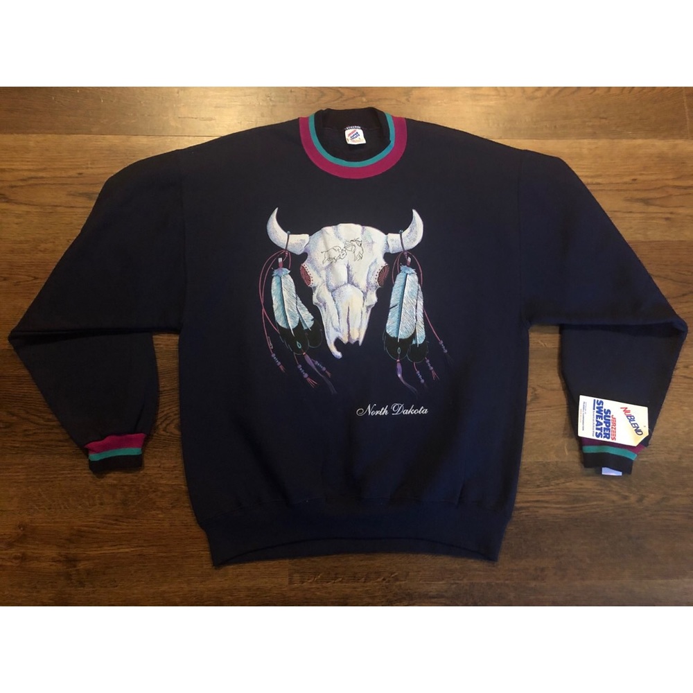 Vintage Deadstock Jerzees North Dakota crewneck